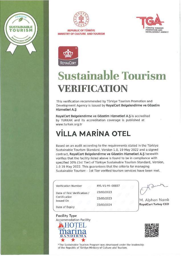 Hotel Villa Marina Bandırma Exteriér fotografie